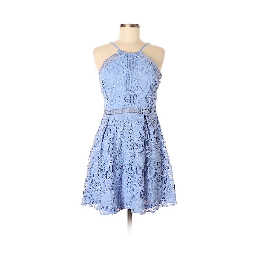 Francesca’s Blue Fit and Flare Dress